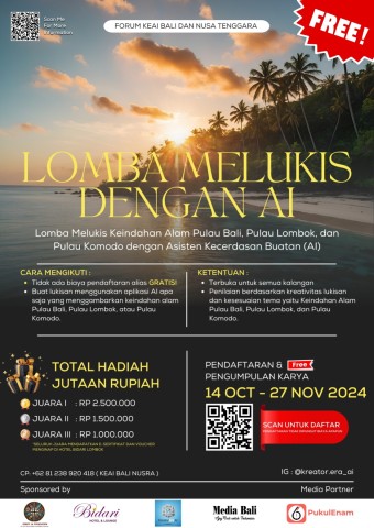 Lomba Melukis Alam Bali, Lombok dan Komodo Berbantuan AI